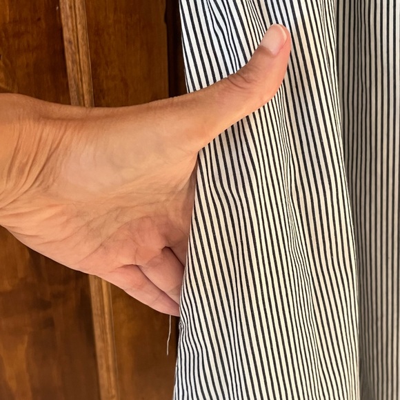 Mauve Striped Sleeveless Dress | Pockets | Lined | SZ 2| Gray/Blue | Like New - Picture 7 of 14